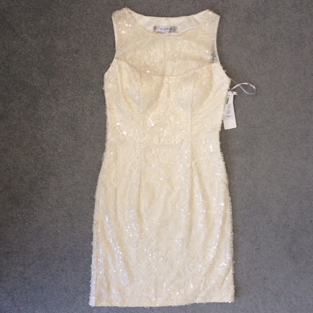 ✨ Breathtaking Sue Wong Sequin Illusion Dress ✨
